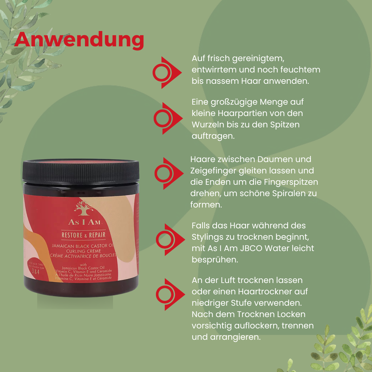 As I Am Jamaican Black Castor Oil Curling Crème 227g_Anwendung