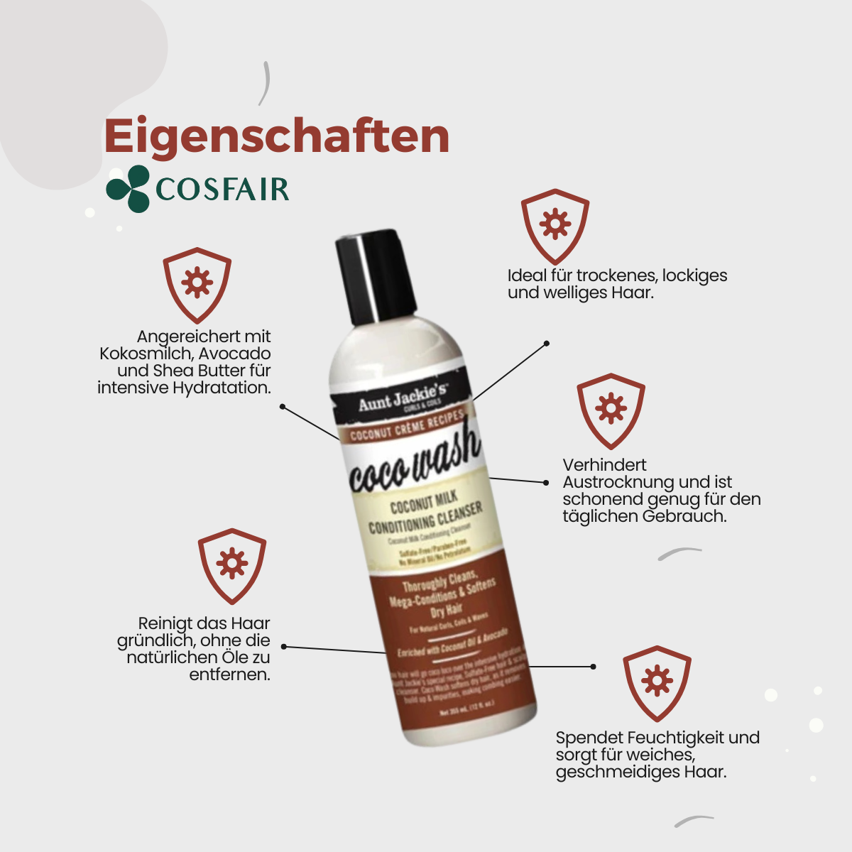 Aunt Jackie's Coconut Creme Recipes Coco Wash Conditioning Cleanser_Eigenschaften