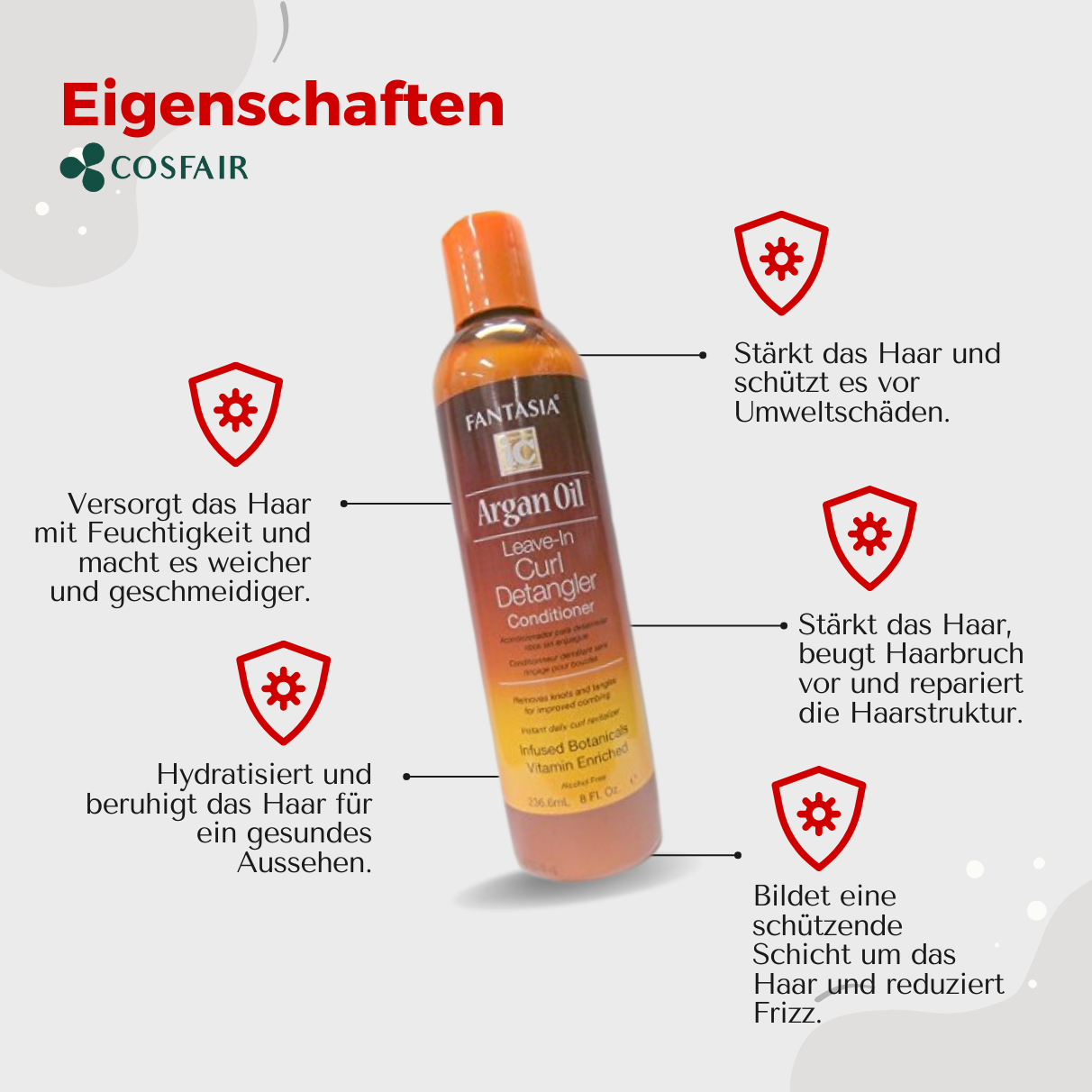 Fantasia IC Argan Oil Leave-in Curl Detangler Conditioner