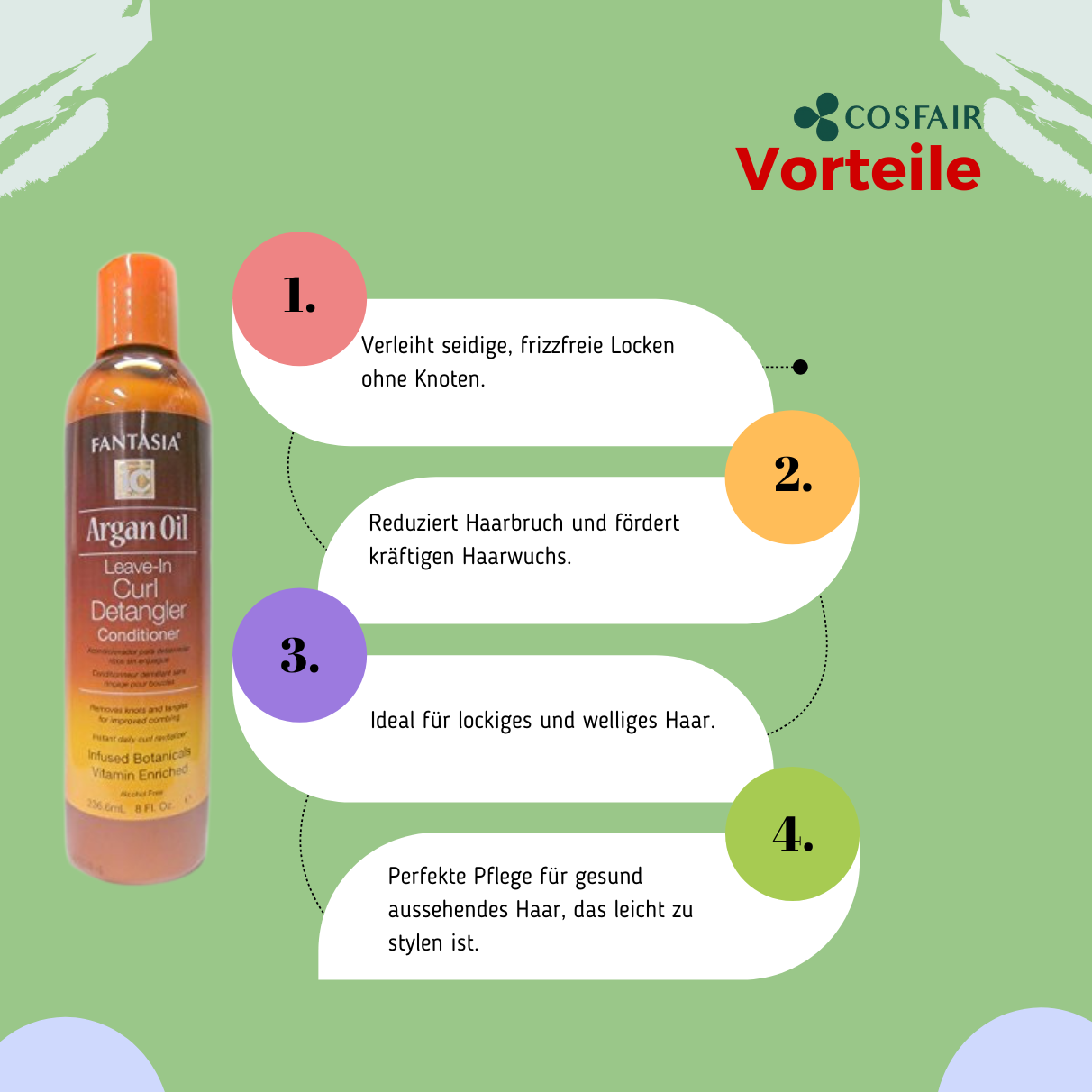 Fantasia IC Argan Oil Leave-in Curl Detangler Conditioner