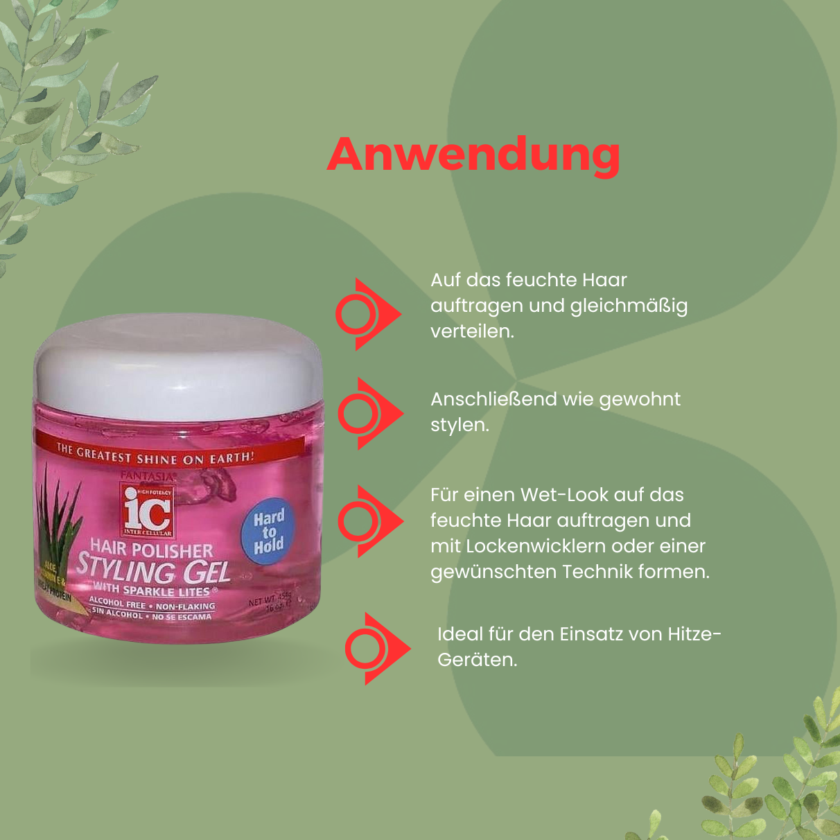Fantasia IC Hair Polisher Aloe Styling Gel 454g