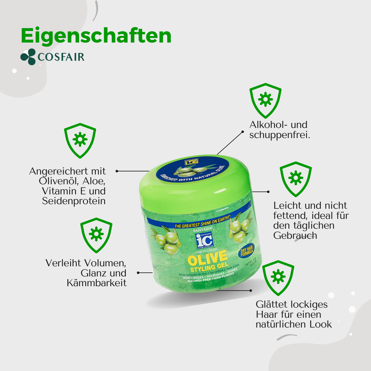 Fantasia IC Hair Polisher Olive Styling Gel