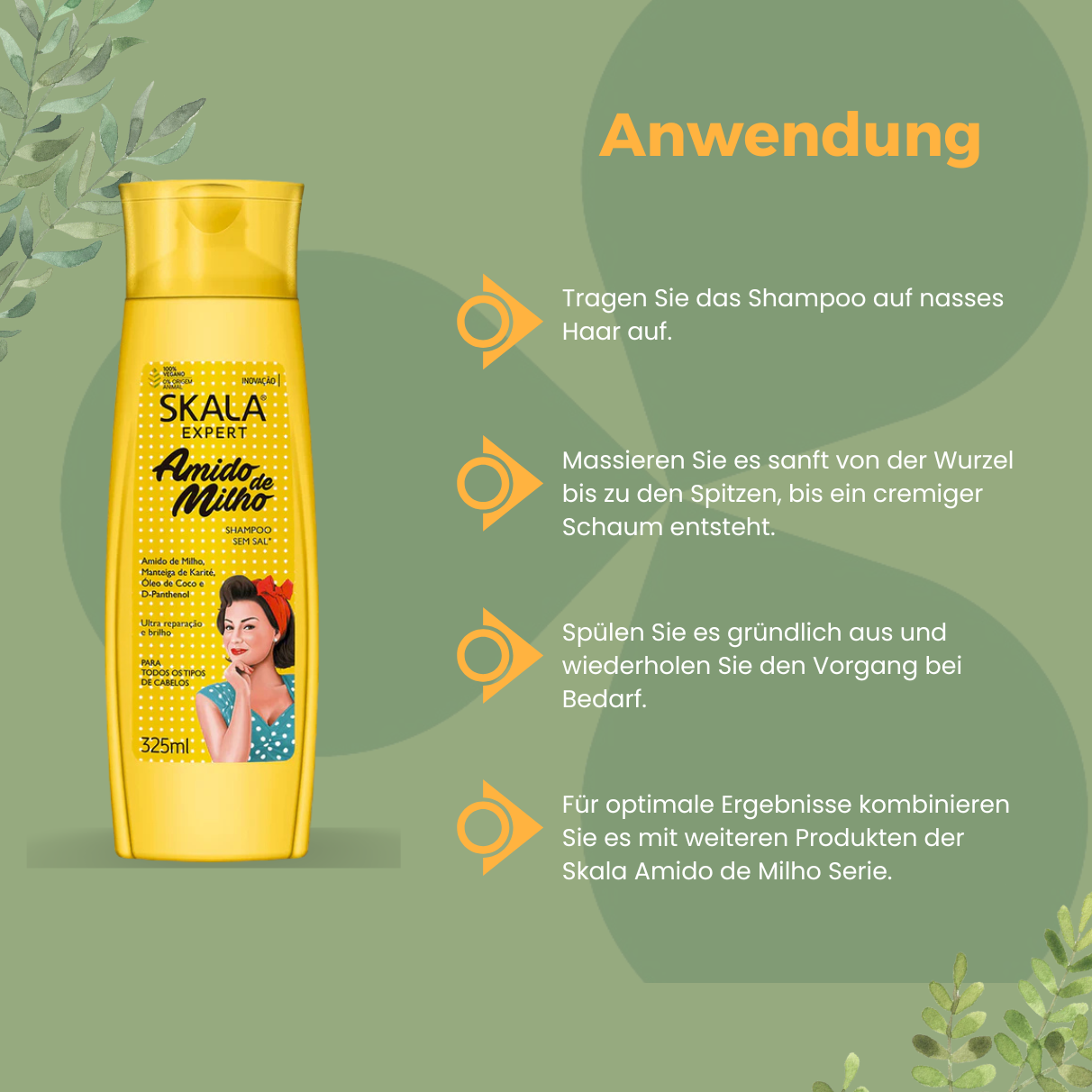 SKALA Expert Amido de Milho Shampoo 325ml_Anwendung
