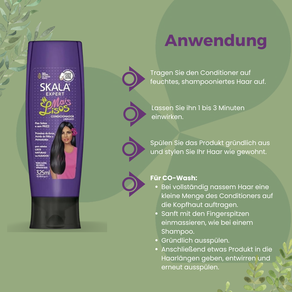 SKALA Expert Mais Lisos Conditioner 325ml_Anwendung