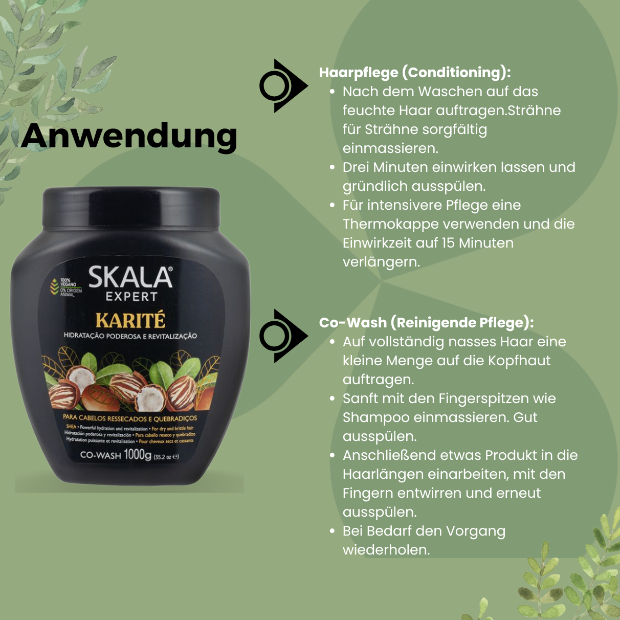 SKALA Expert Manteiga de Karité 2 in 1 Co-Wash 1000g_Anwendung