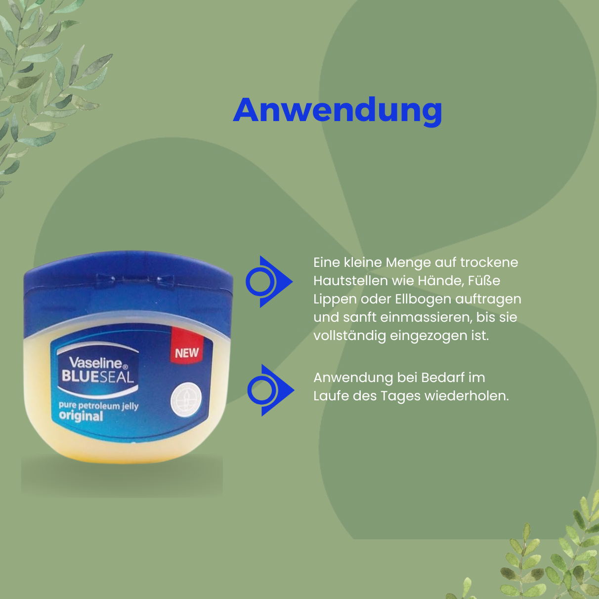Vaseline Blue Seal Pure Petroleum Jelly Original 450ml
