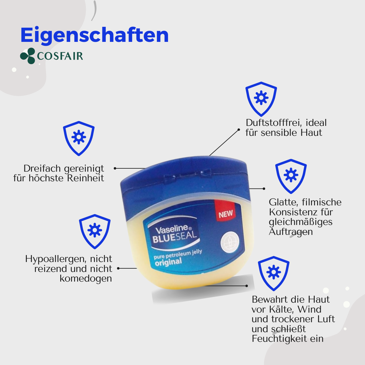 Vaseline Blue Seal Pure Petroleum Jelly Original 450ml