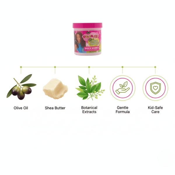 African Pride Dream Kids Olive Miracle Quick Bounce Detangling Pudding - CosFair GmbH