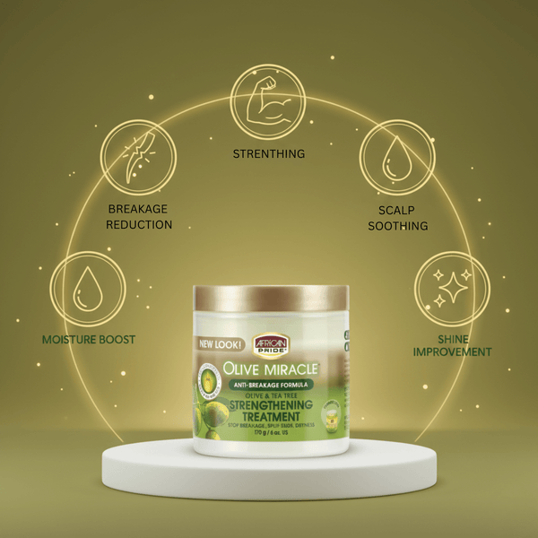 African Pride Olive Miracle Anti - Breakage Strengthening Treatment 170 g - CosFair GmbH