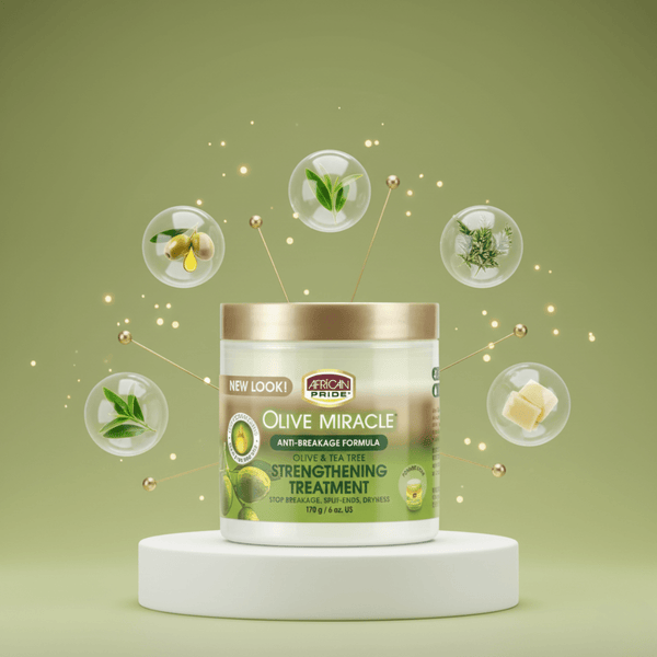 African Pride Olive Miracle Anti - Breakage Strengthening Treatment 170 g - CosFair GmbH