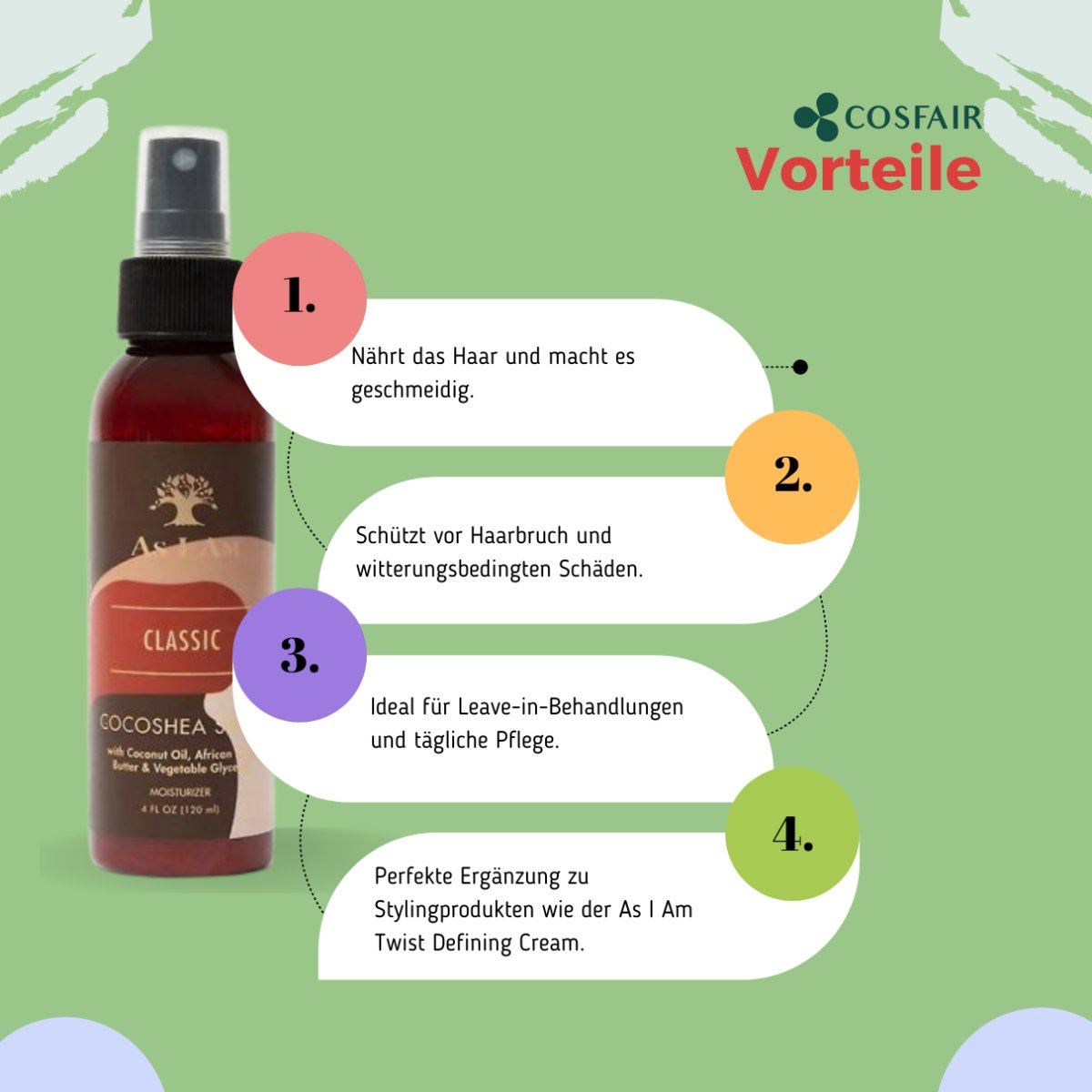As I Am Cocoshea Spray Moisturizer 20ml - CosFair GmbH