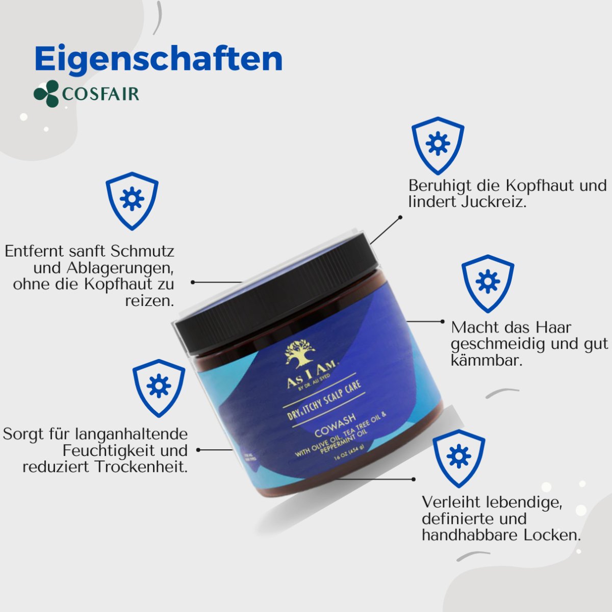 As I Am Dry & Itchy Scalp Care Cowash 454g - CosFair GmbH