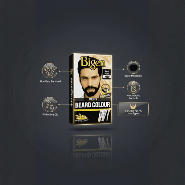 Bigen Men's Beard Colour B100 - Real Black - CosFair GmbH