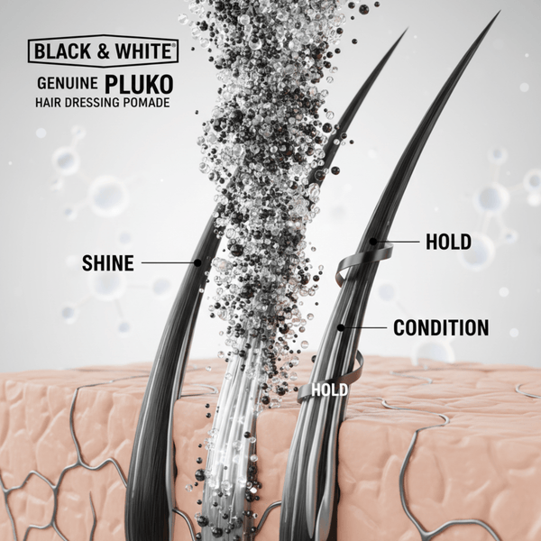 Black & White Genuine Pluko Hair Dressing Pomade 200g - CosFair GmbH