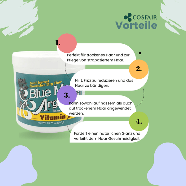 Blue Magic Argan Oil Vitamin - E Leave - in Conditioner 340g - CosFair GmbH