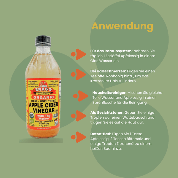 Bragg Organic Raw Unfiltered Apple Cider Vinegar 473ml - CosFair GmbH