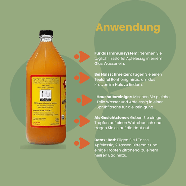 Bragg Organic Raw Unfiltered Apple Cider Vinegar 946ml - CosFair GmbH