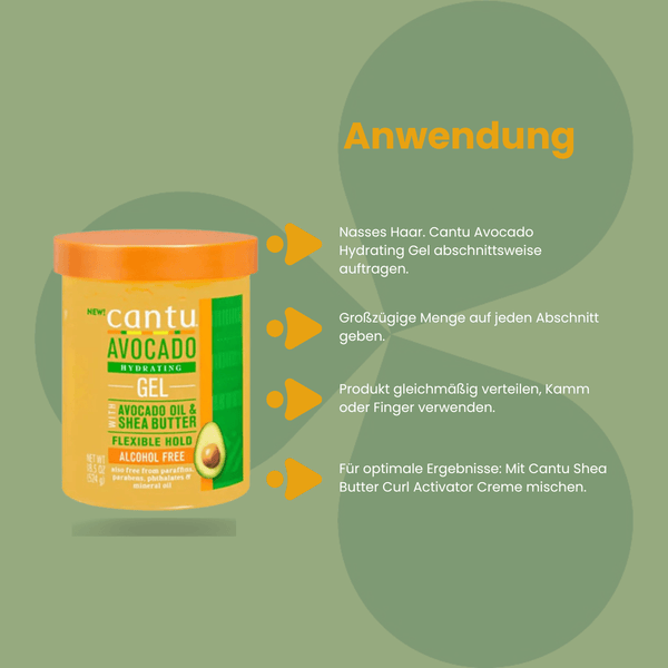 Cantu Avocado Hydrating Gel 524g - CosFair GmbH