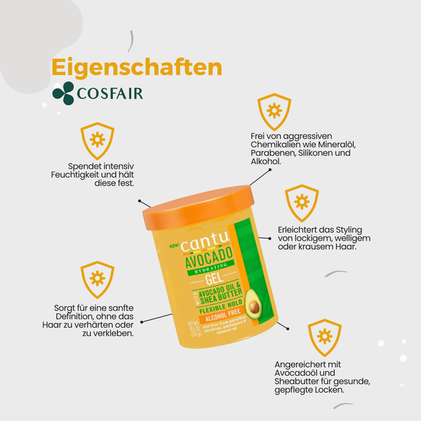 Cantu Avocado Hydrating Gel 524g - CosFair GmbH