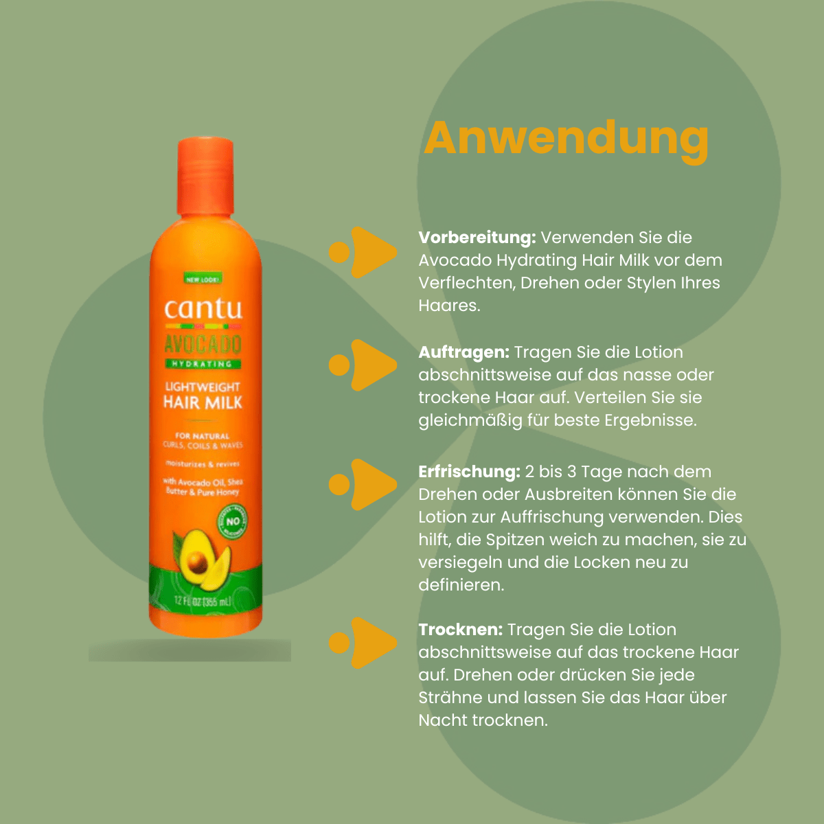 Cantu Avocado Hydrating Lightweight Hair Milk 355ml - CosFair GmbH
