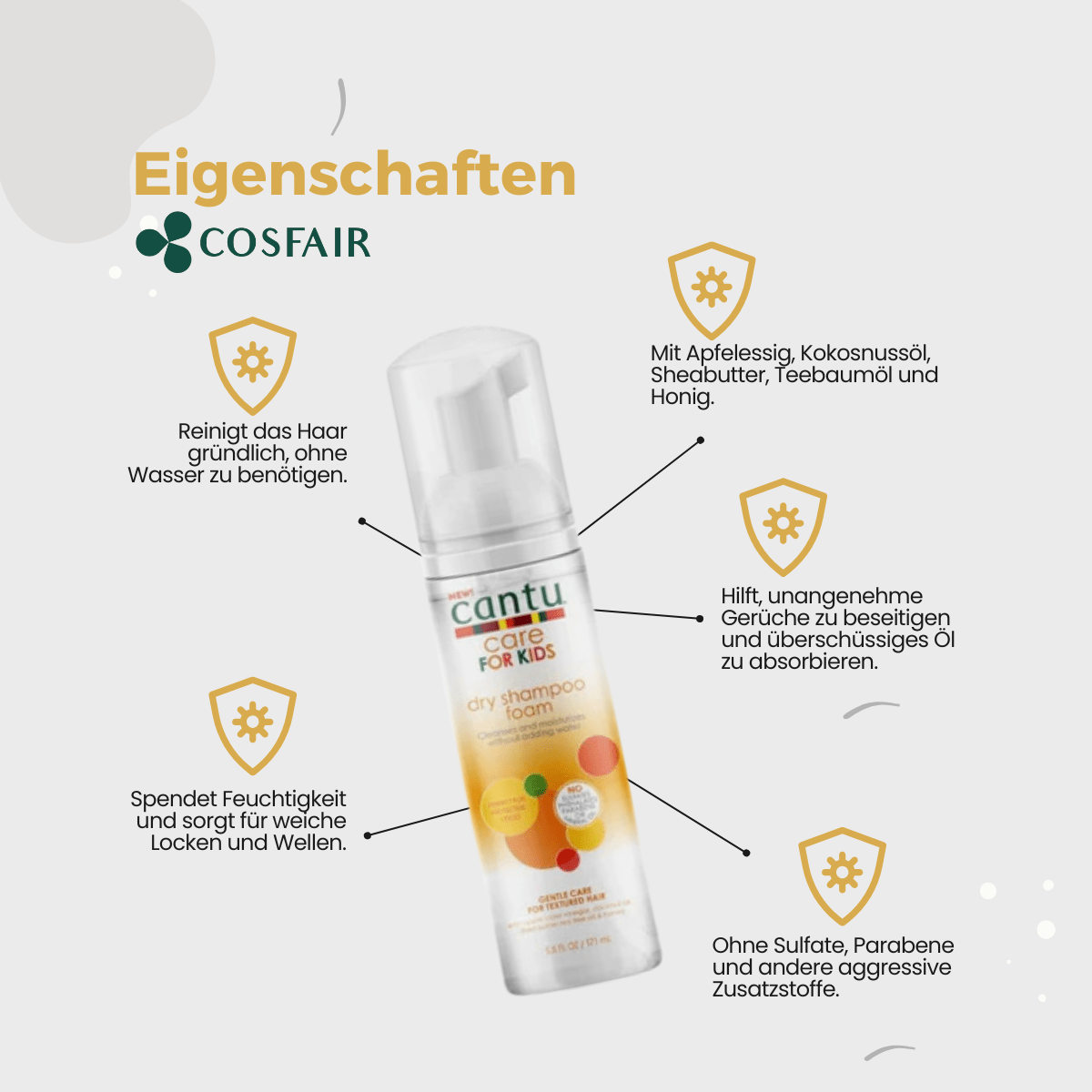 Cantu Care for Kids Dry Shampoo Foam 171ml - CosFair GmbH