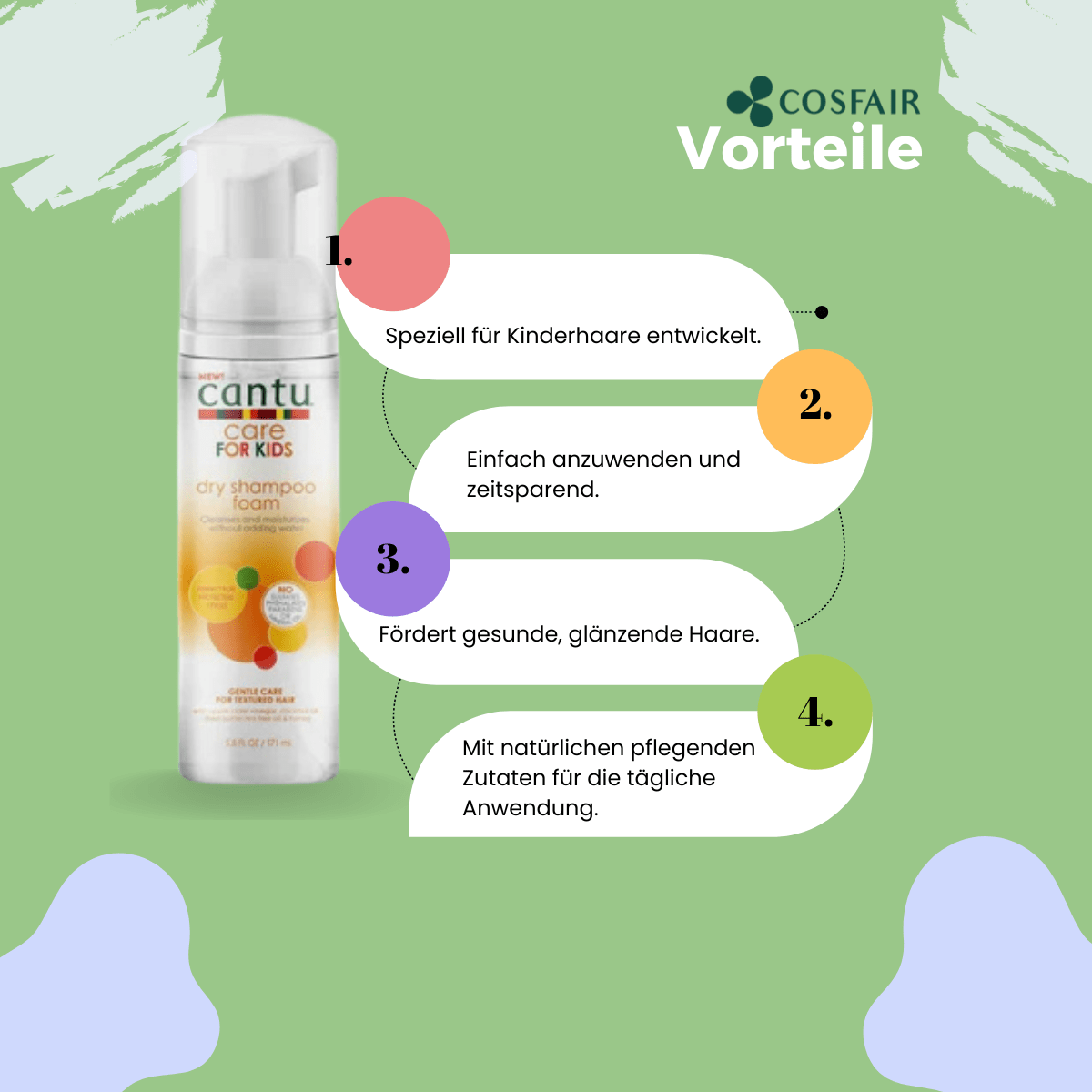 Cantu Care for Kids Dry Shampoo Foam 171ml - CosFair GmbH