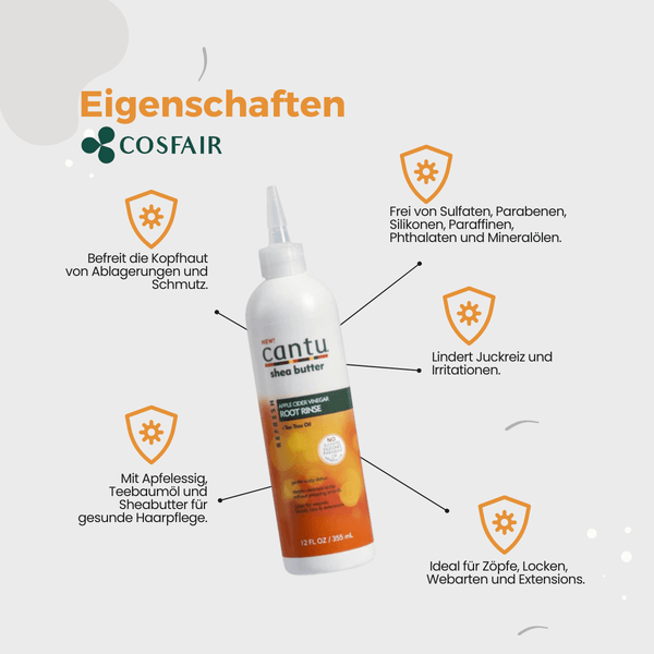 Cantu Shea Butter Apple Cider Vinegar Root Rinse + Tea Tree Oil 355ml - CosFair GmbH