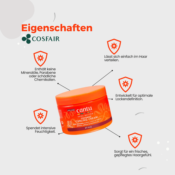 Cantu Shea Butter Coconut Curling Cream 340g - CosFair GmbH