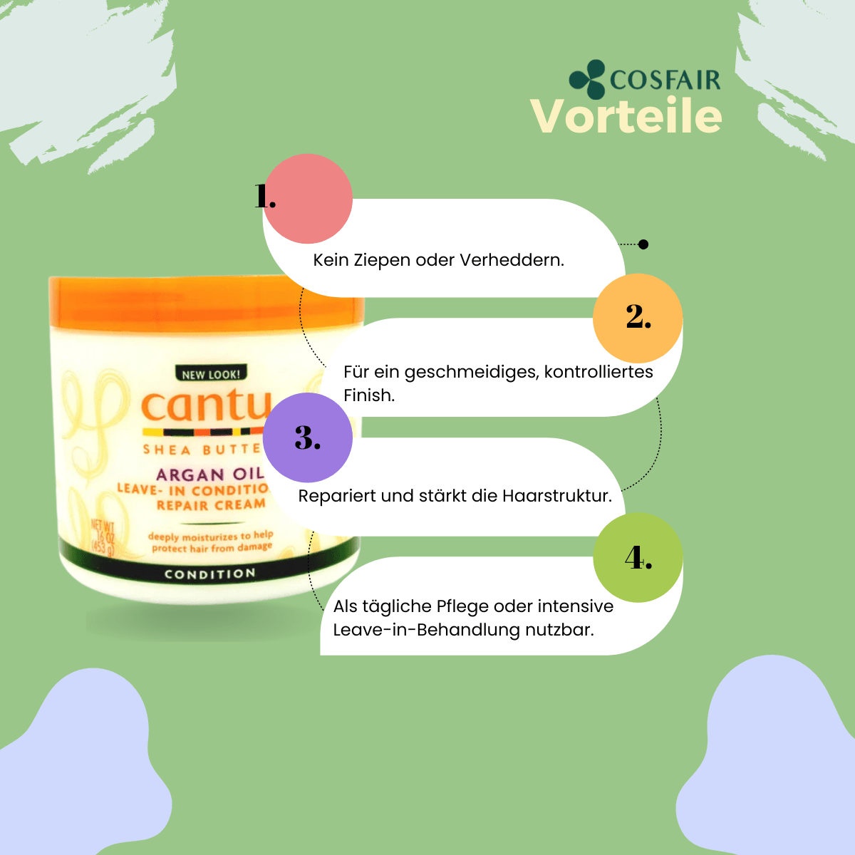 Cantu Shea Butter Conditioning Repair Cream 453g - CosFair GmbH