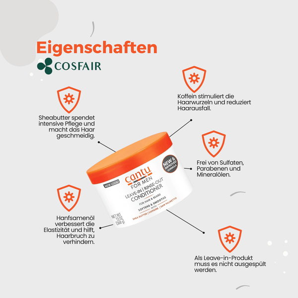 Cantu Shea Butter Men’s Collection Leave - in Conditioner 370g - CosFair GmbH