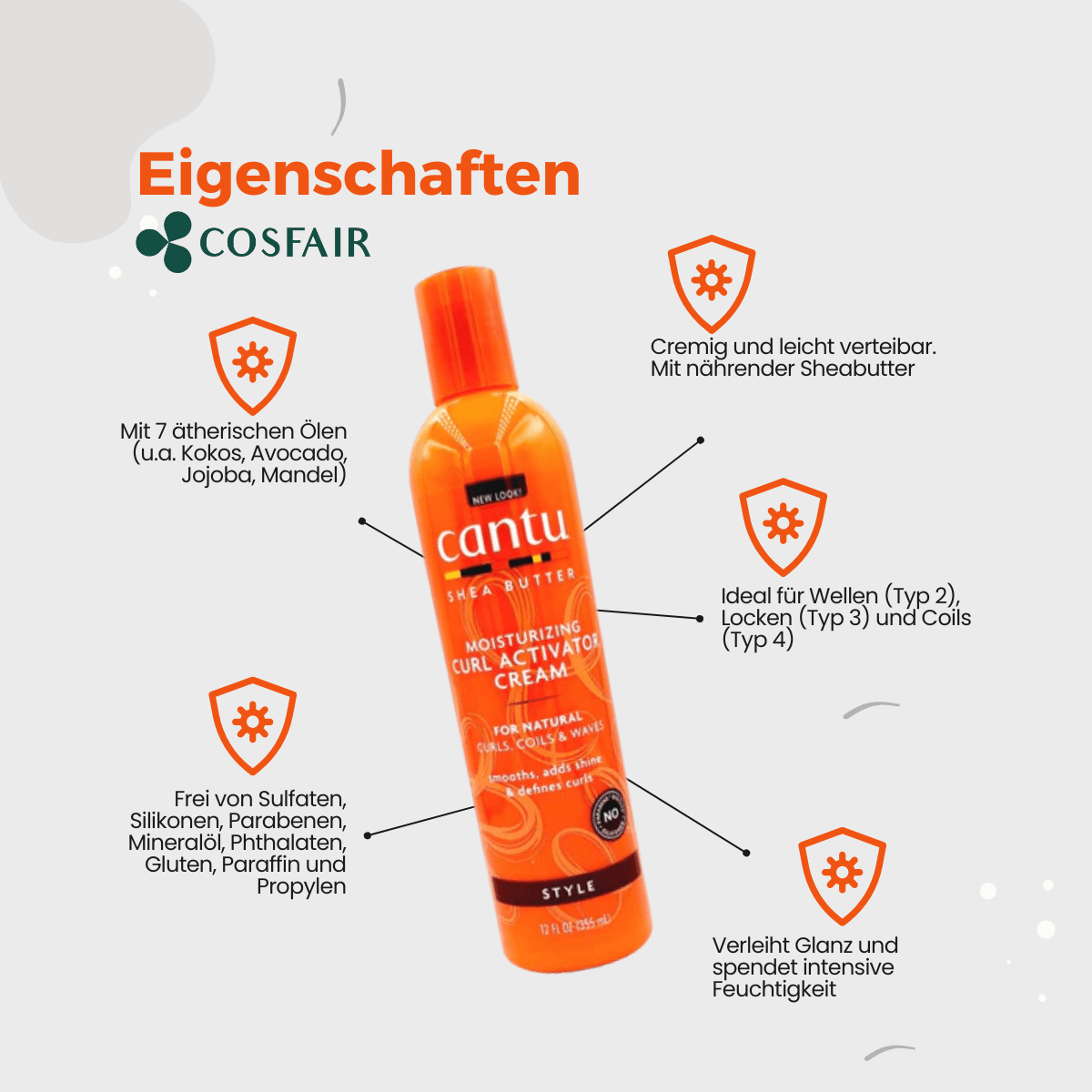 Cantu Shea Butter Moisturizing Curl Activator Cream 355ml - CosFair GmbH