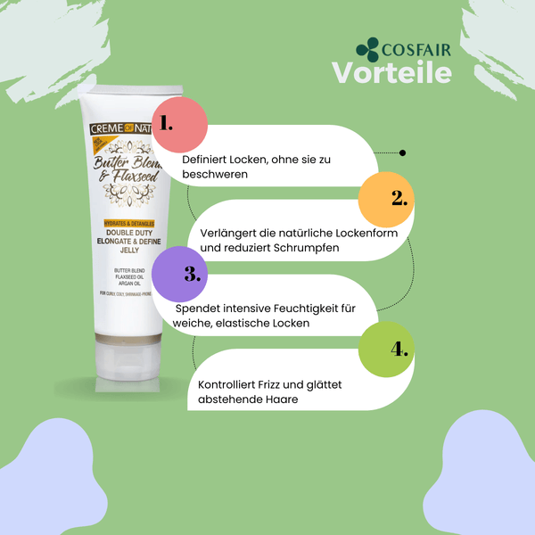 Creme of Nature Double Duty Elongate & Define Jelly 248ml - CosFair GmbH