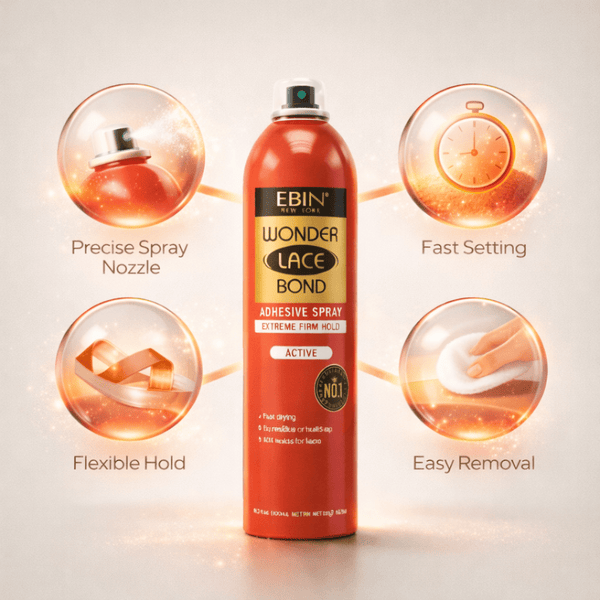 Ebin New York Wonder Lace Bond Adhesive Spray Extreme Firm Hold Active 420ml - CosFair GmbH