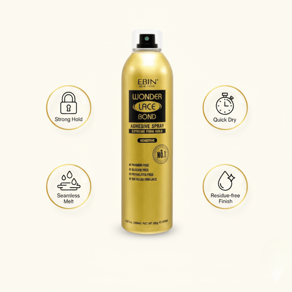 Ebin New York Wonder Lace Bond Adhesive Spray Extreme Firm Hold Sensitive 420ml - CosFair GmbH
