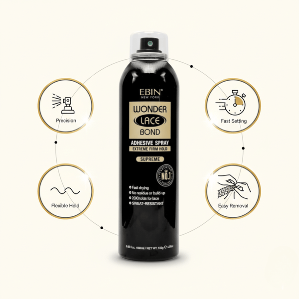 Ebin New York Wonder Lace Bond Adhesive Spray Extreme Firm Hold Supreme 180ml - CosFair GmbH