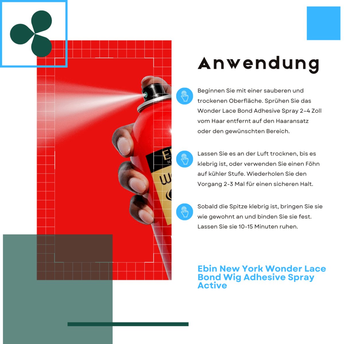 Ebin New York Wonder Lace Bond Wig Adhesive Spray Active 180ml - CosFair GmbH