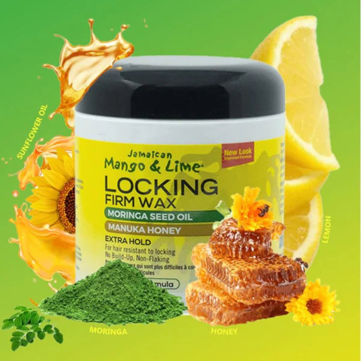 Jamaican Mango & Lime Moringa & Manuka Locking Firm Wax 380g - CosFair GmbH