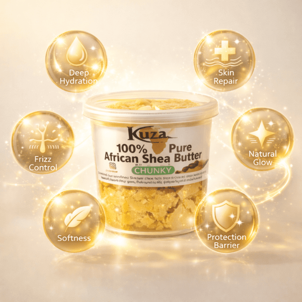 Kuza Pure African Sheabutter Chunky 283g - CosFair GmbH
