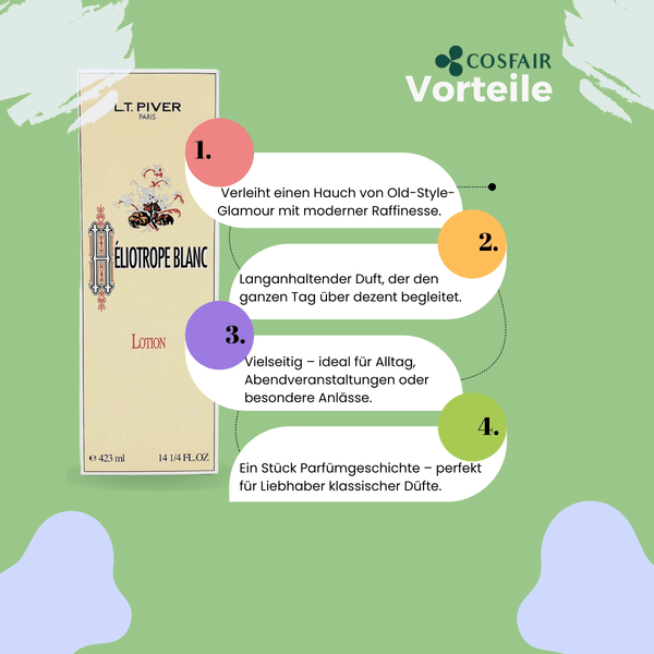 LT Piver Paris Heliotrope Blanc Parfüm 423 ml - CosFair GmbH