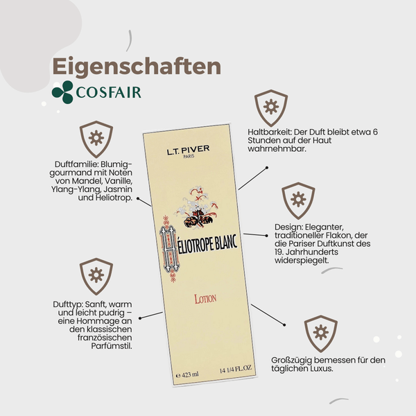 LT Piver Paris Heliotrope Blanc Parfüm 423 ml - CosFair GmbH