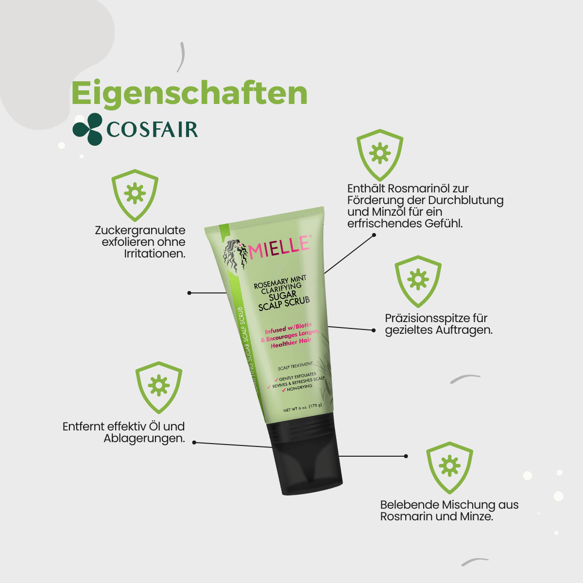 Mielle Rosemary Mint Clarifying Sugar Scalp Scrub - CosFair GmbH