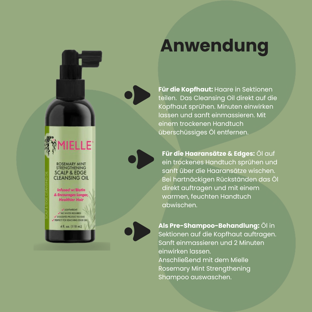 Mielle Rosemary Mint Scalp & Edge Cleansing Oil 118ml - CosFair GmbH
