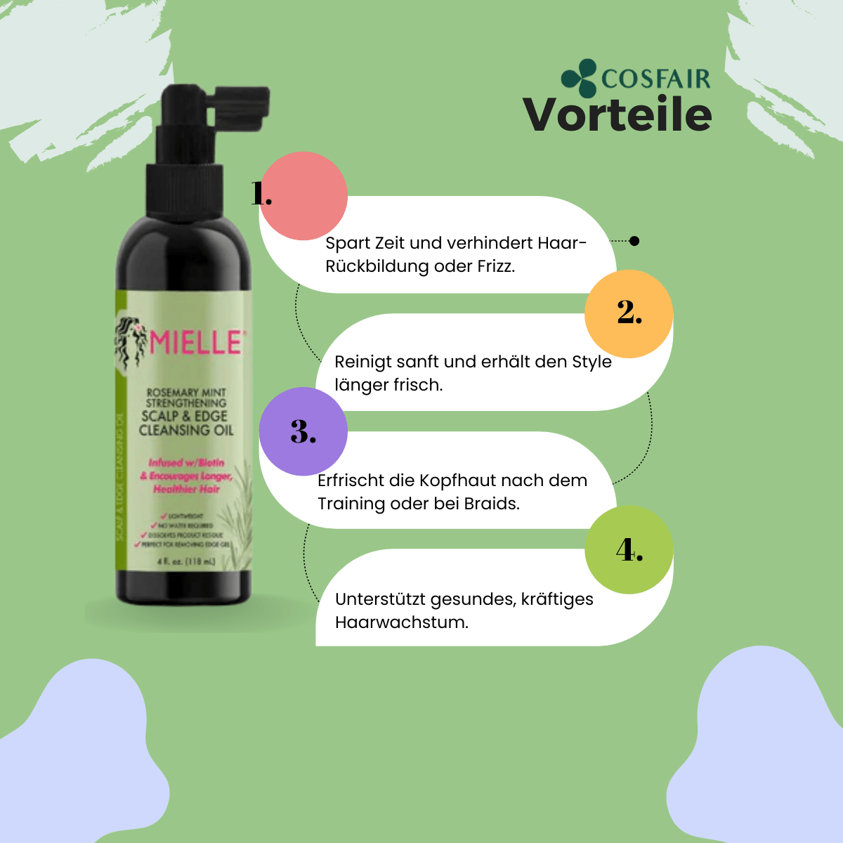 Mielle Rosemary Mint Scalp & Edge Cleansing Oil 118ml - CosFair GmbH