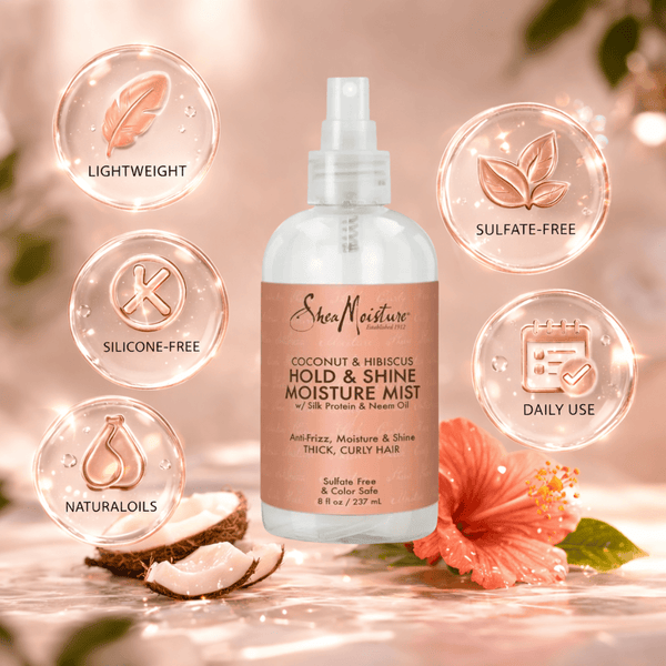 Shea Moisture Coconut & Hibiscus Hold Shine Moisture Mist 237 ml - CosFair GmbH