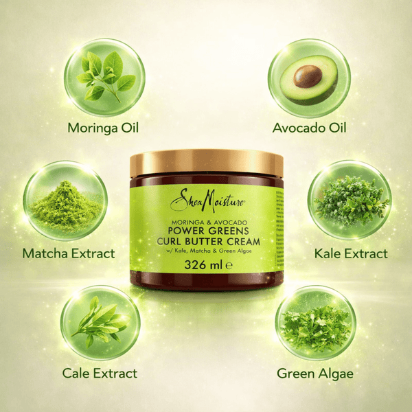 Shea Moisture Moringa & Avocado Power Greens Curl Butter Cream 326 ml - CosFair GmbH