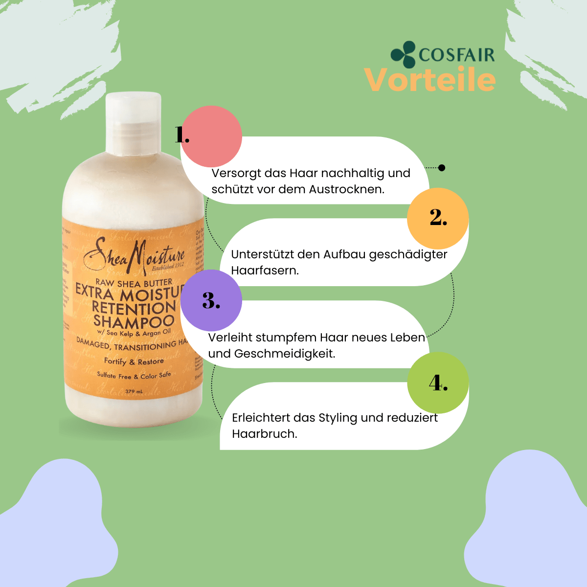 Shea Moisture Raw Shea Butter Extra Moisture Retention Shampoo 384 ml - CosFair GmbH