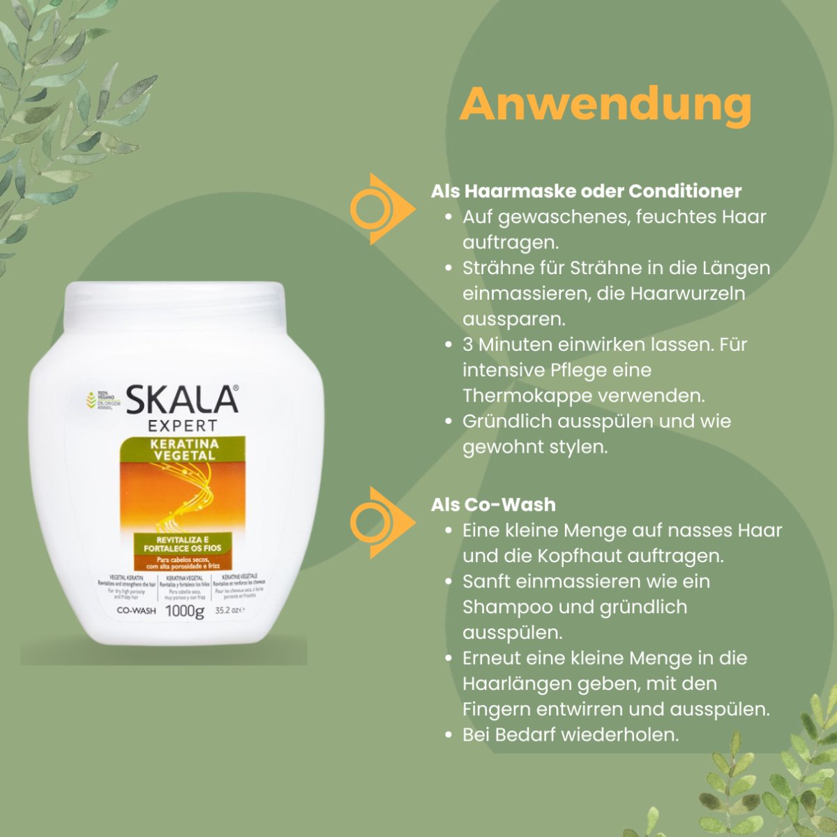 SKALA Expert Keratina Vegetal 2 in 1 Hair Cream 1000g - CosFair GmbH