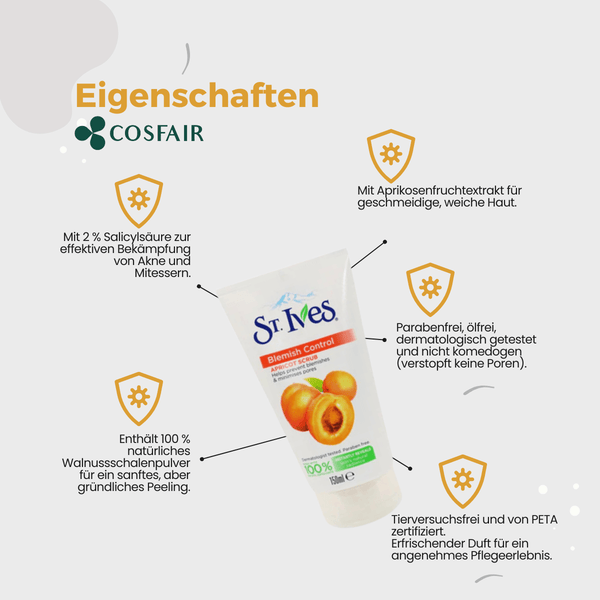 St. Ives Blemish Control Apricot Scrub 150 ml - CosFair GmbH