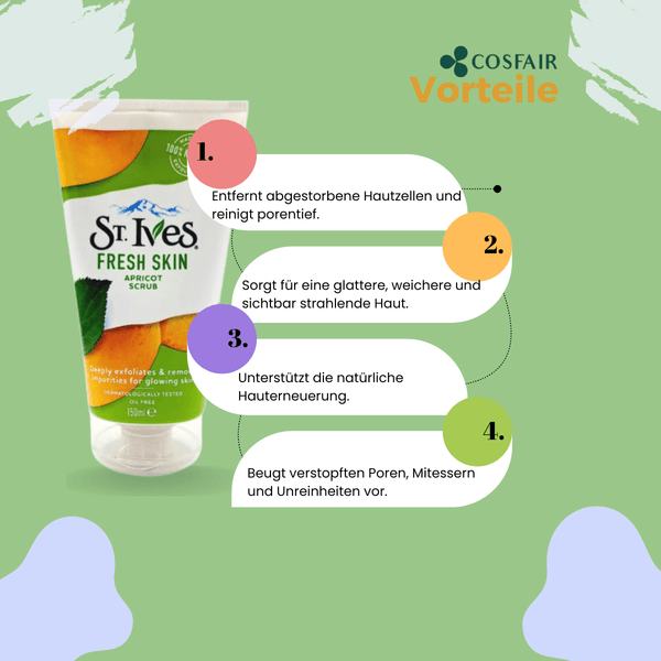 St. Ives Fresh Skin Apricot Scrub 150 ml - CosFair GmbH