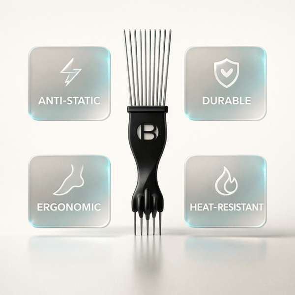 Stella Collection Metal Pik Long Pan Styling Comb - CosFair GmbH